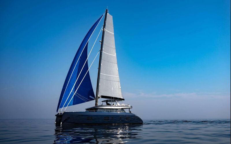new built sunreef yacht ahava in sardinia and corsica summer 2026