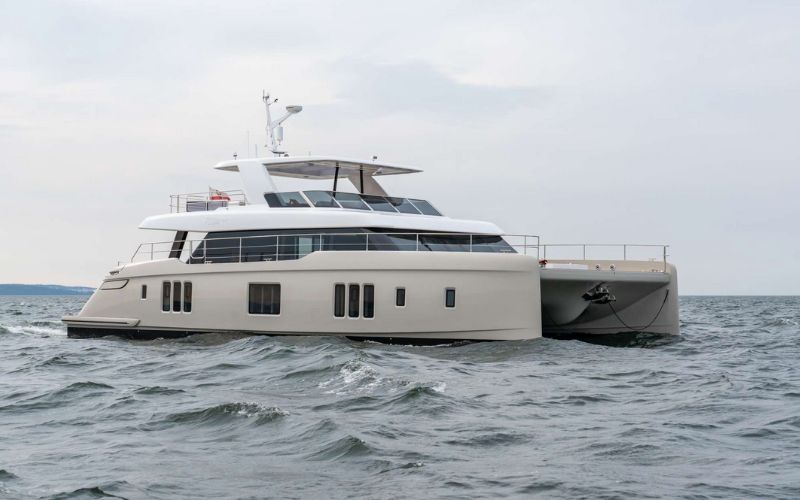 2025 built sunreef power catamaran in sardinia and corsica for the summer of 2026